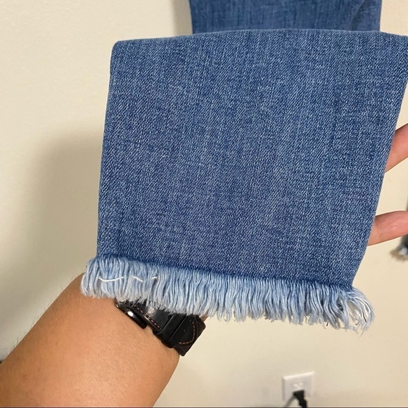 Kancan Jean Women’s Size 15/31 Medium Wash At Last Distressed Button Fly Jeans - Picture 9 of 13